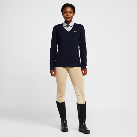 Classy Cable Pullover Navy