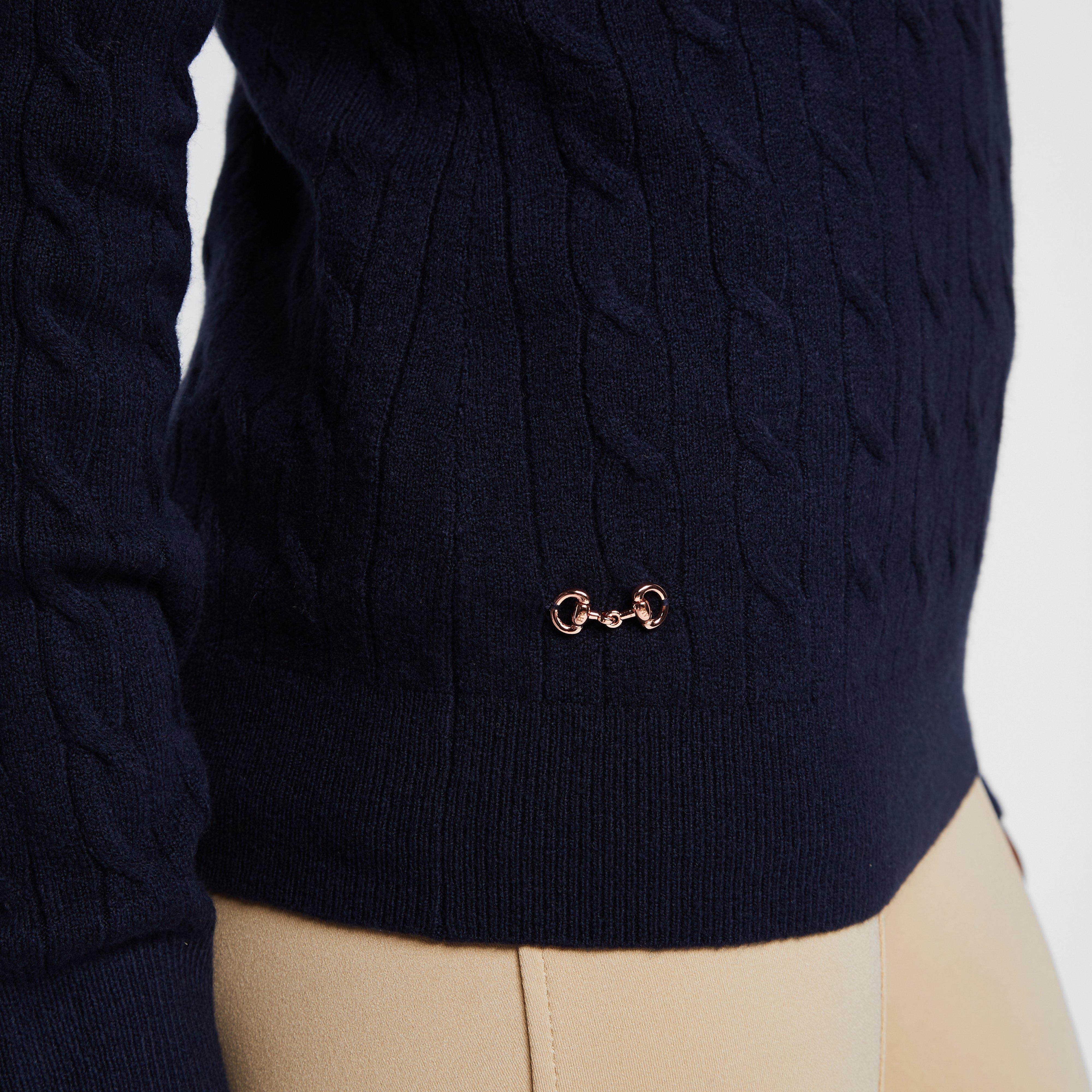 Classy Cable Pullover Navy