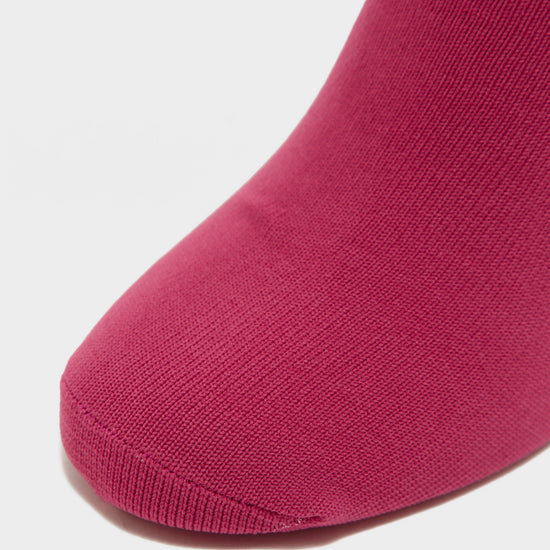 Womens Heart Long Socks Pink