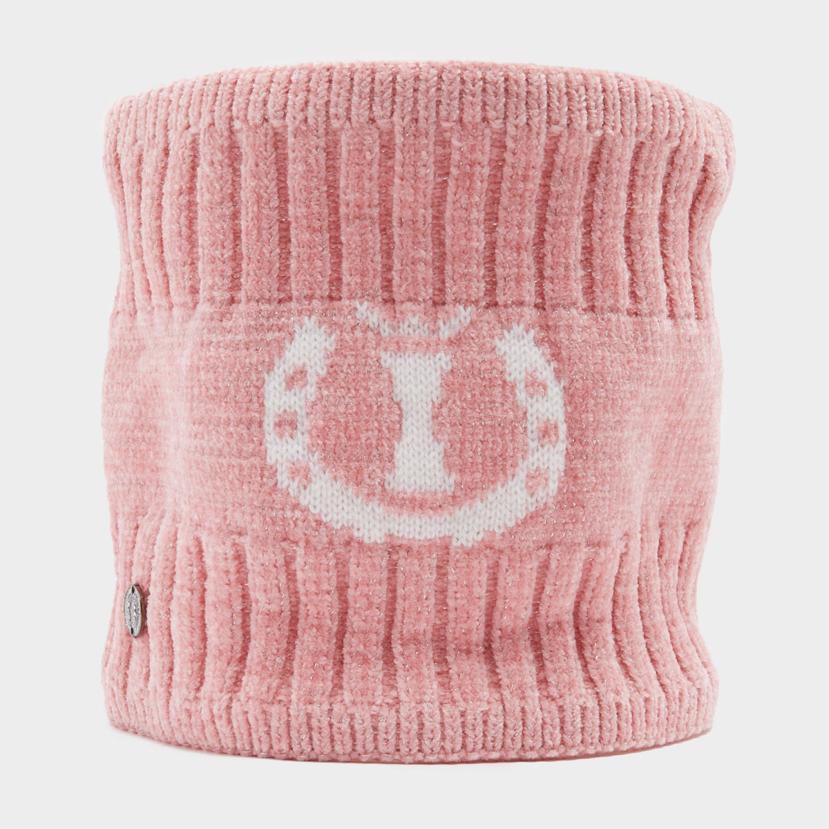 Womens Dusty Star Velvet Loop Scarf Classy Pink