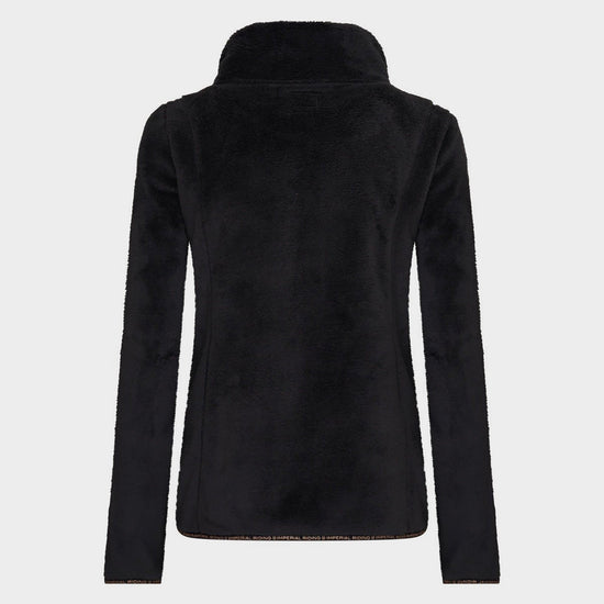 Ladies Furry Chic Fleece Jacket Black