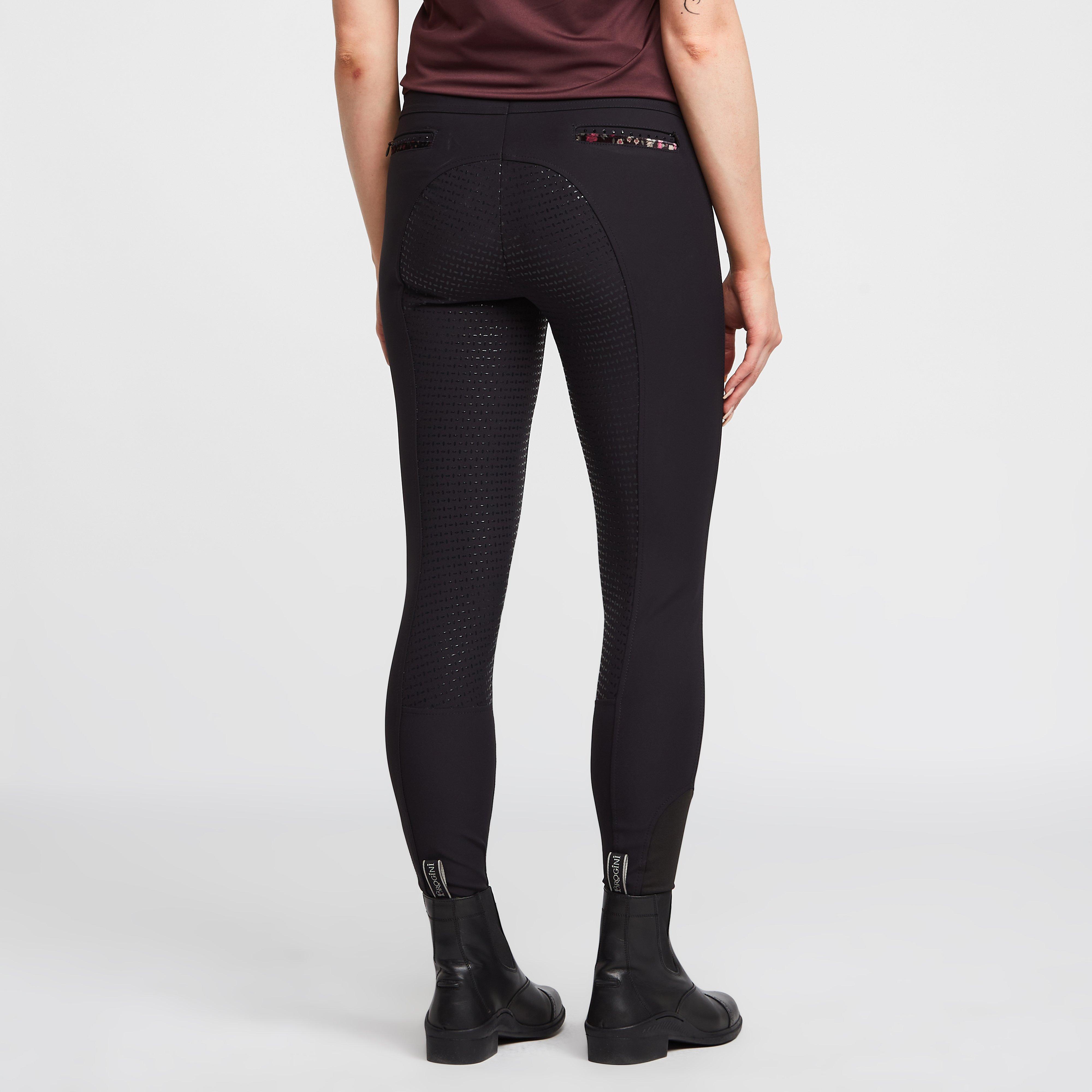 Womens El Capone Silicone Full Seats Breeches Black Flower