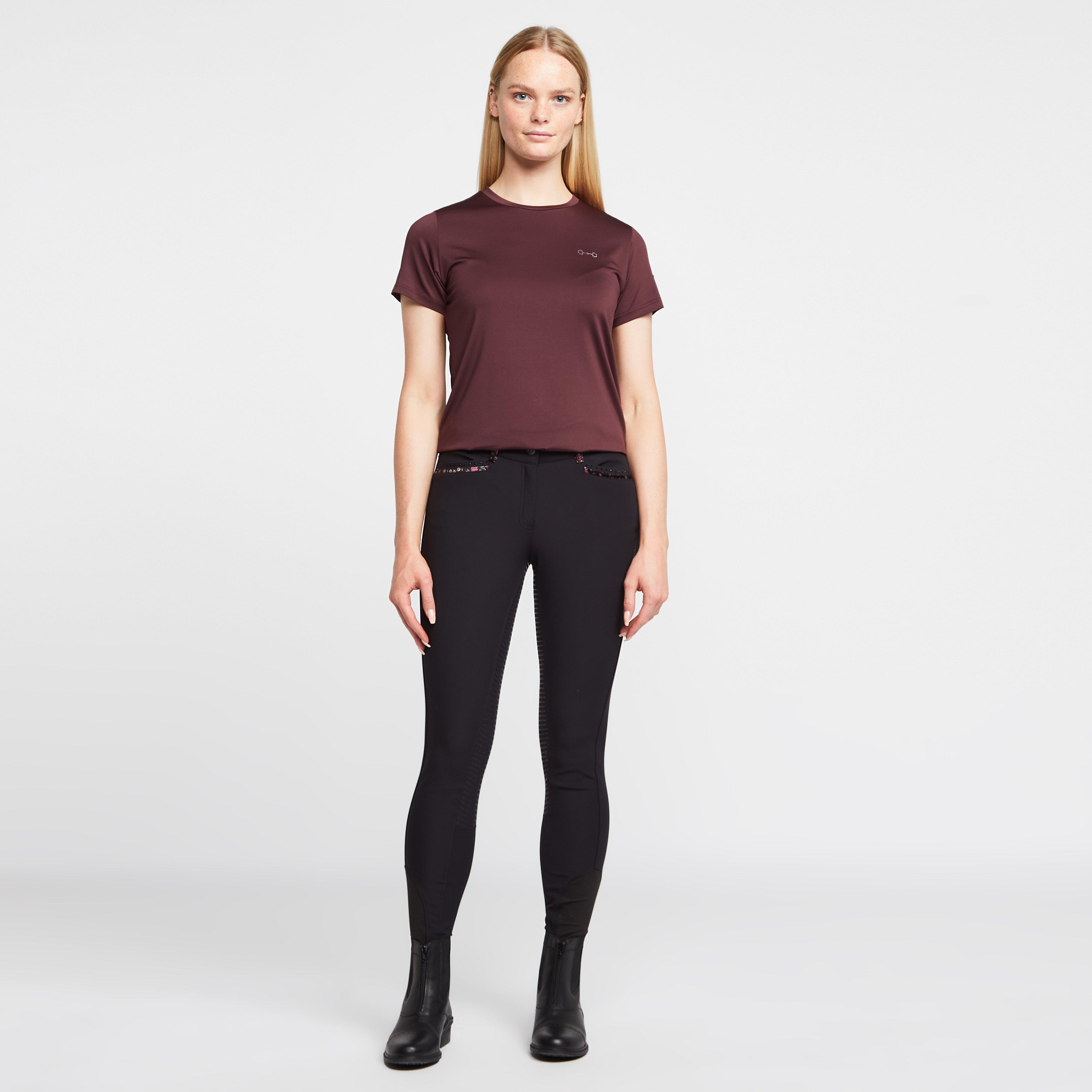 Womens El Capone Silicone Full Seats Breeches Black Flower