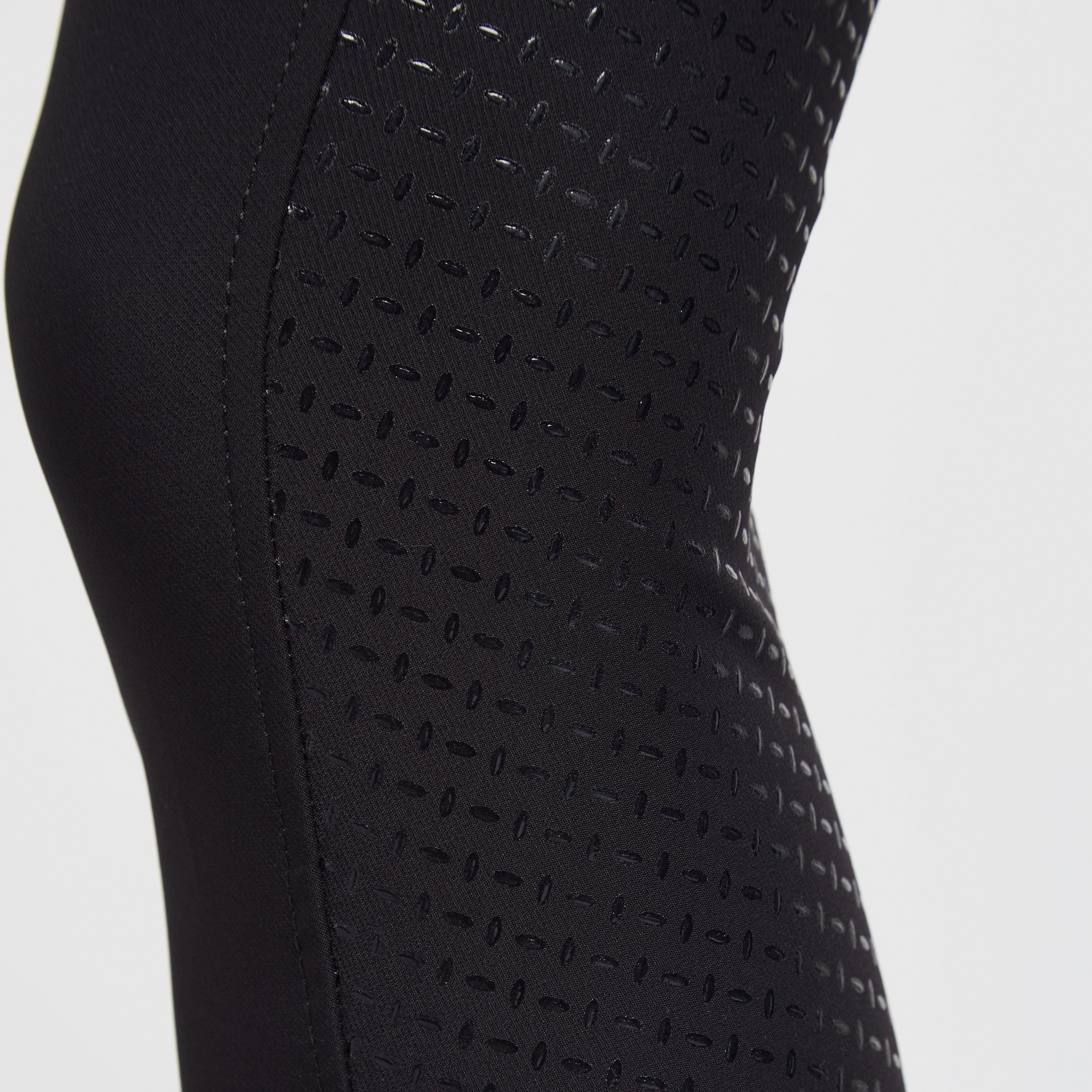 Womens El Capone Silicone Full Seats Breeches Black Flower