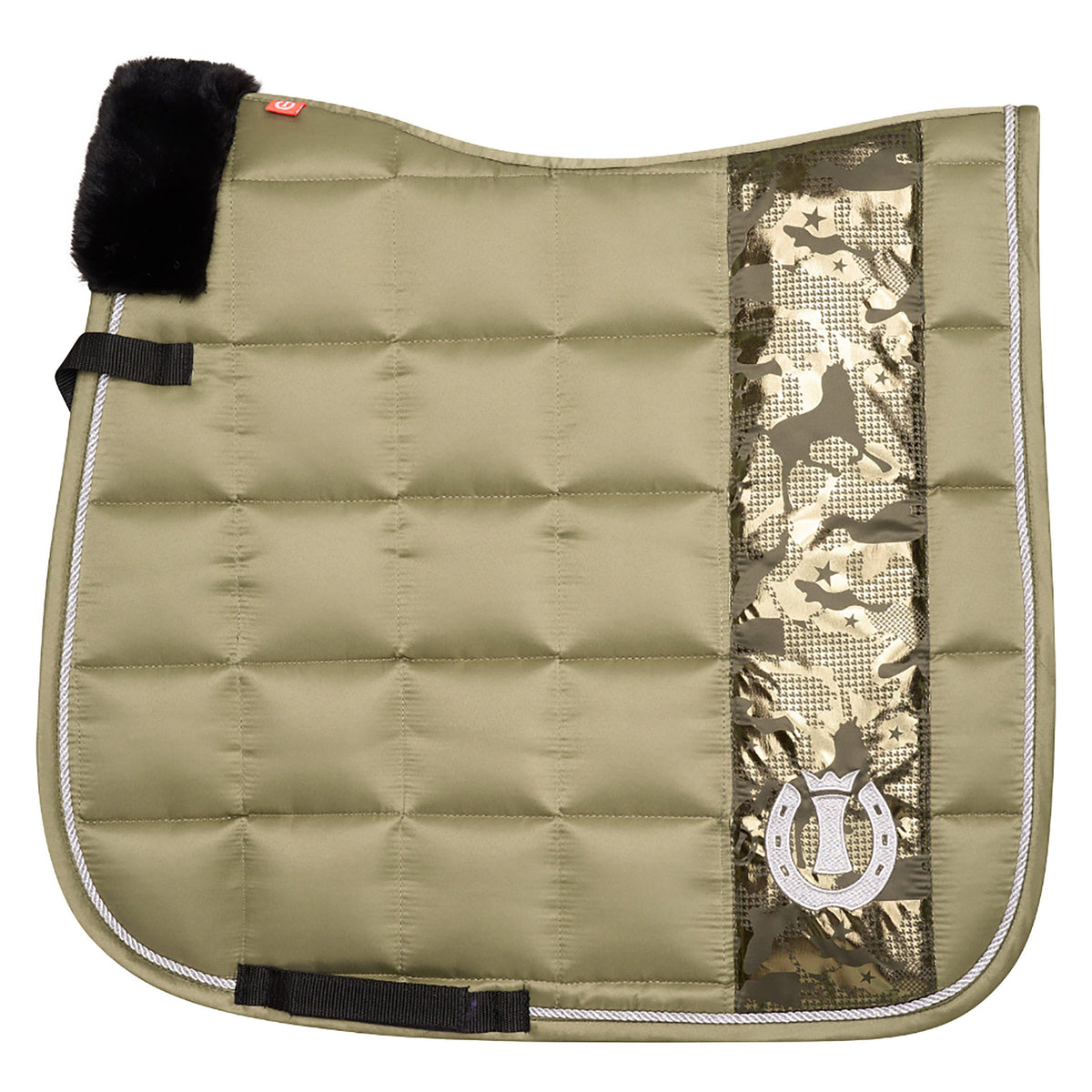 Ambient Hide & Ride Dressage Saddle Pad Olive Green