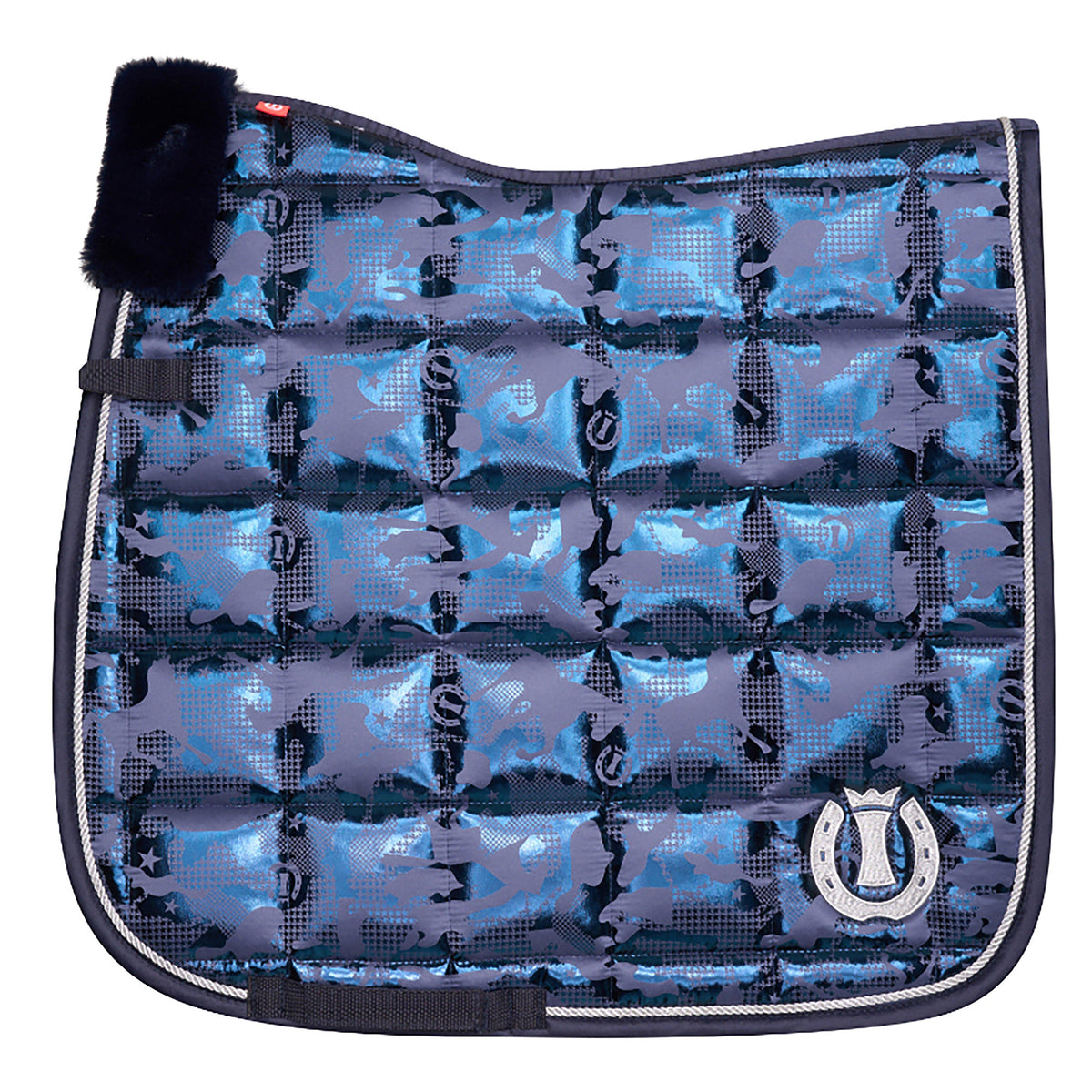 Ambient Hide & Ride AOP Dressage Saddle Pad Navy