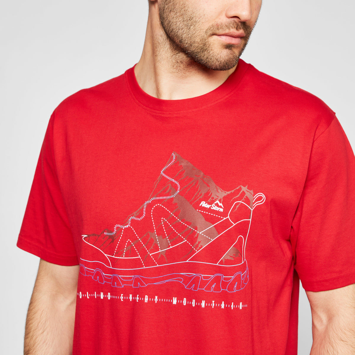 Mens Climb T-Shirt Red