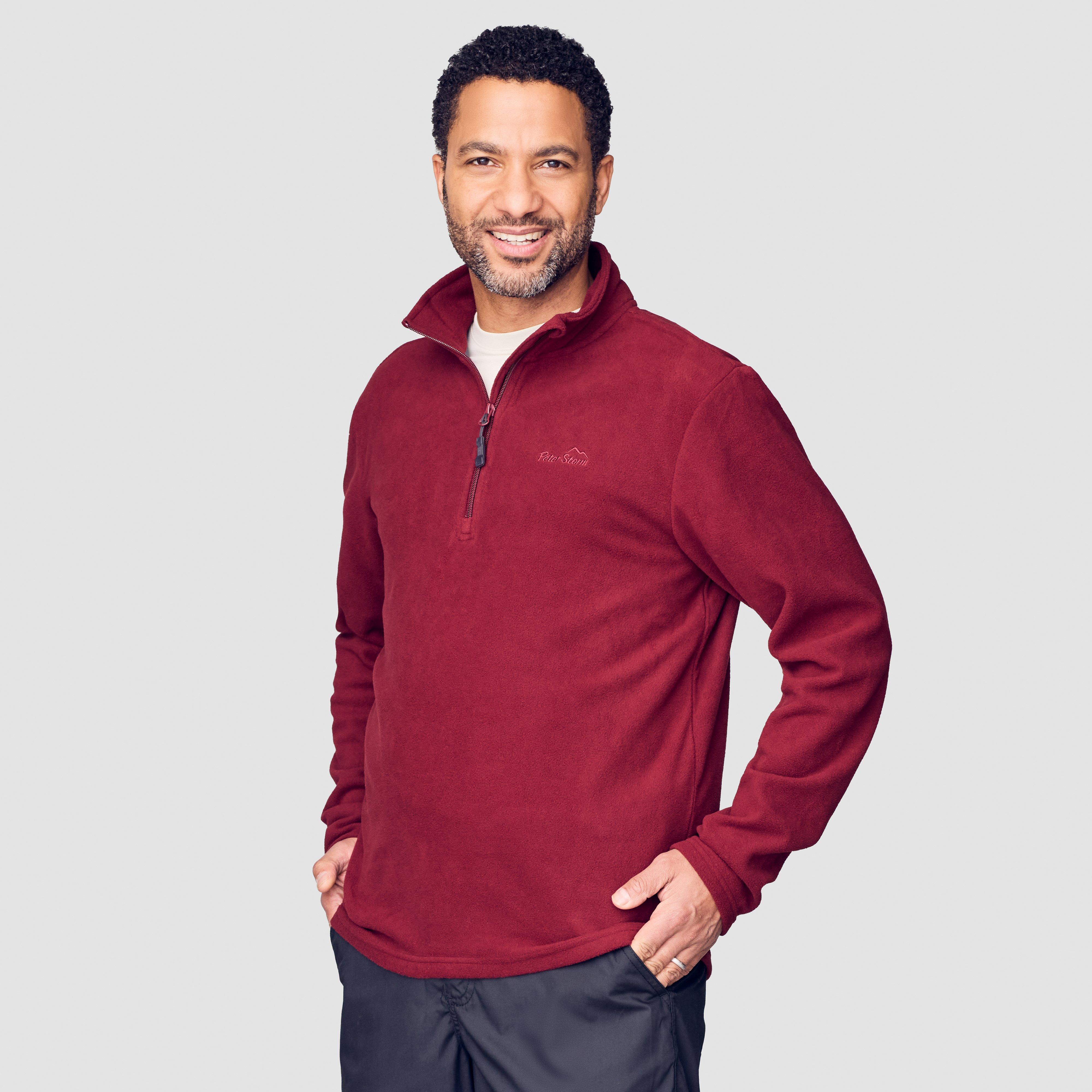 Mens Bracken Half Zip Fleece Red