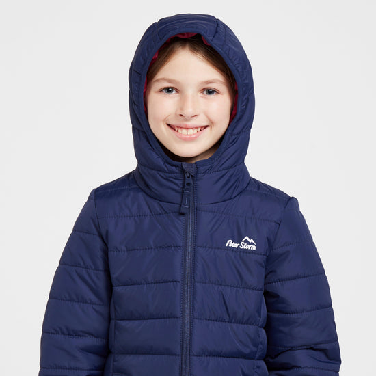 Kids Blisco II Hooded Longline Jacket Navy