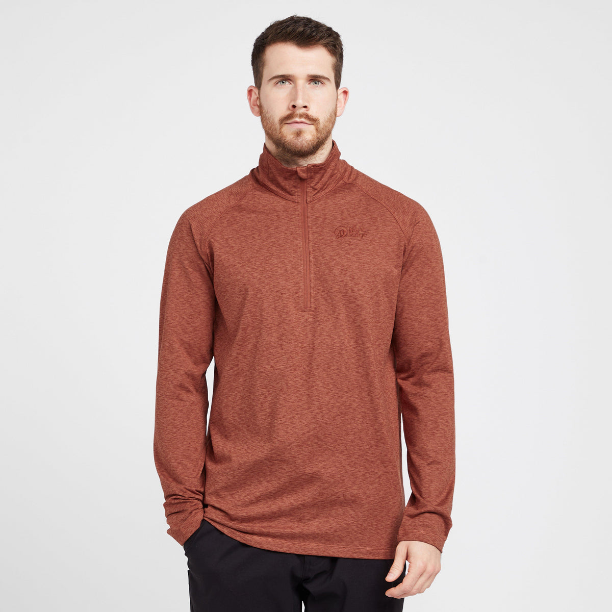 Mens Compass Half Zip Midlayer Orange