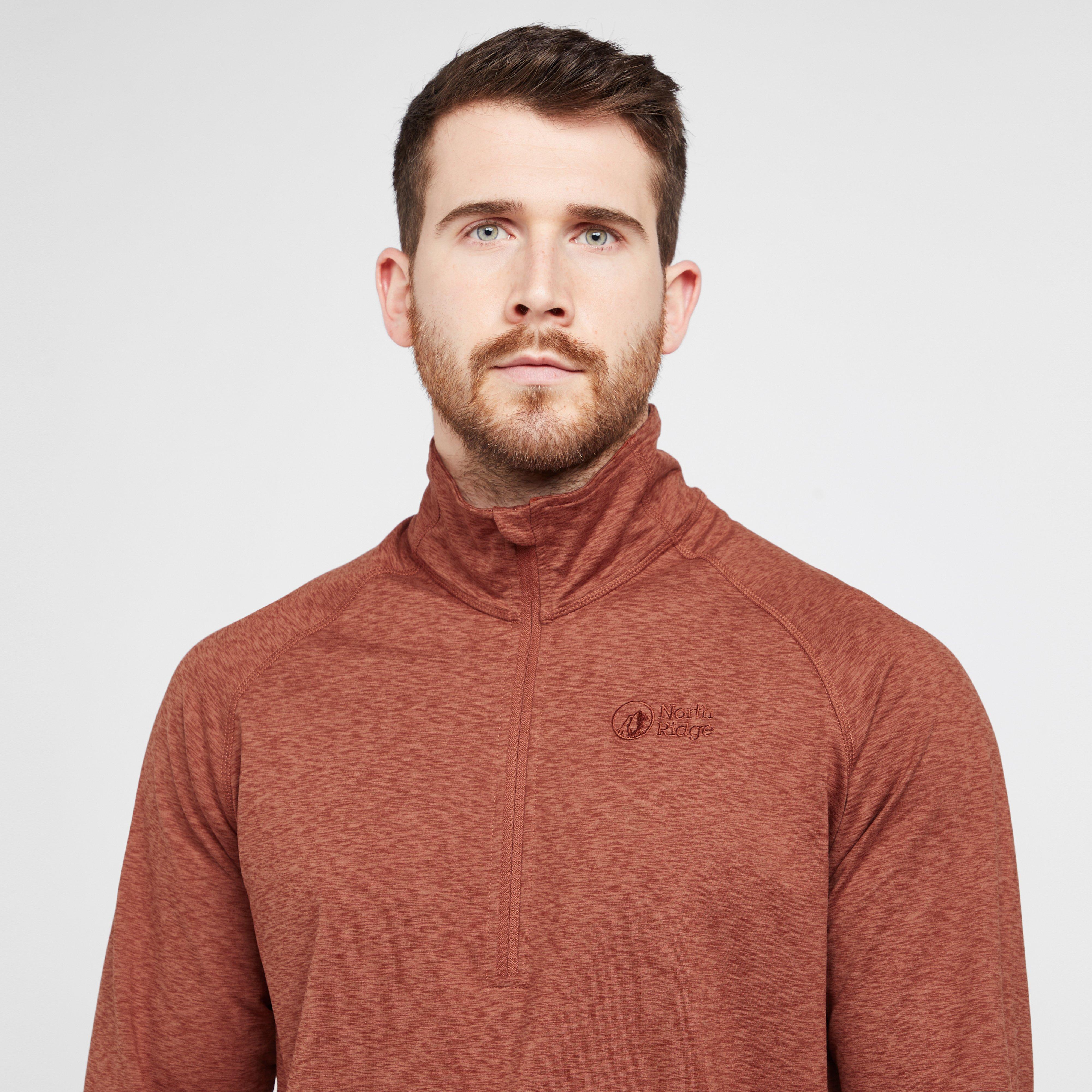 Mens Compass Half Zip Midlayer Orange