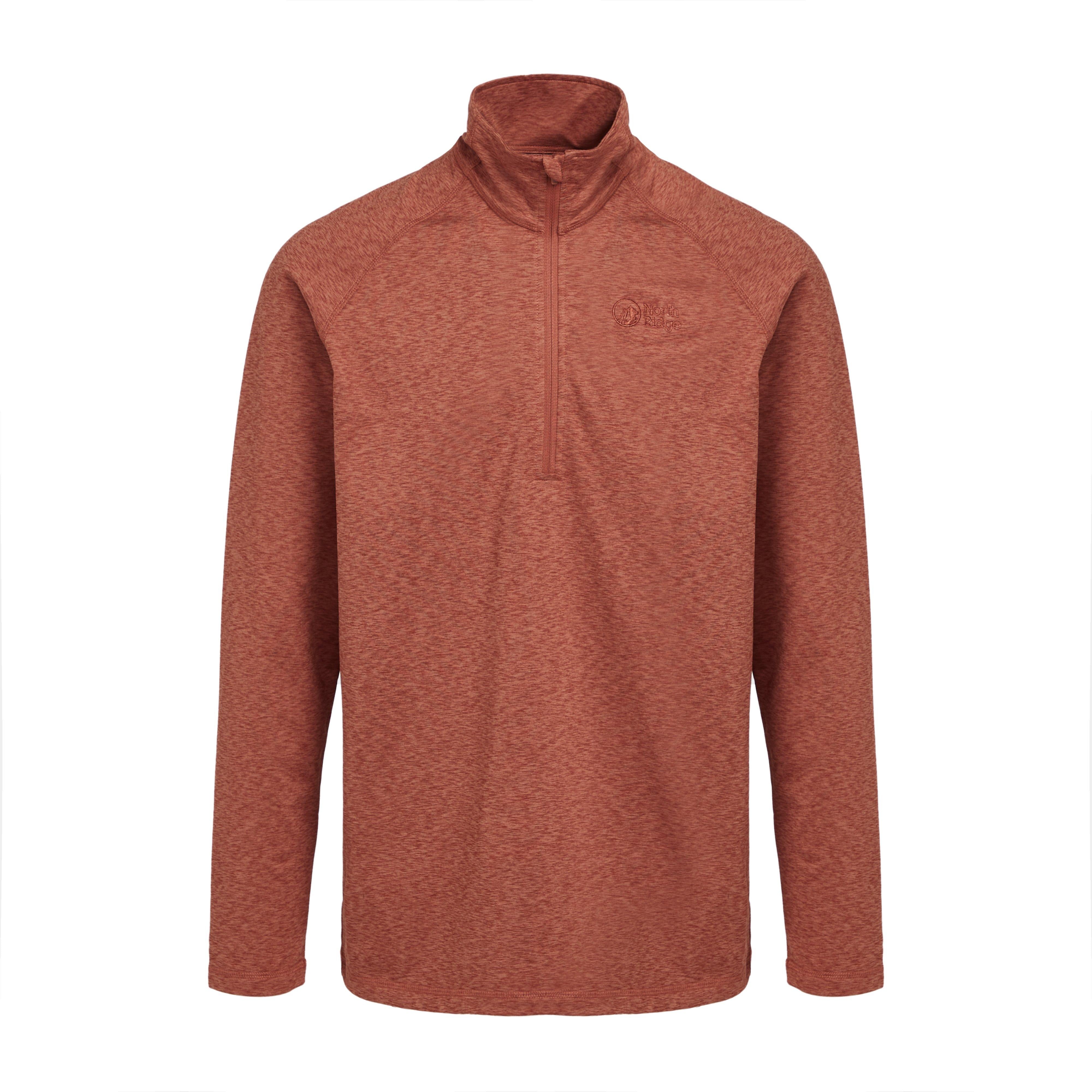 Mens Compass Half Zip Midlayer Orange