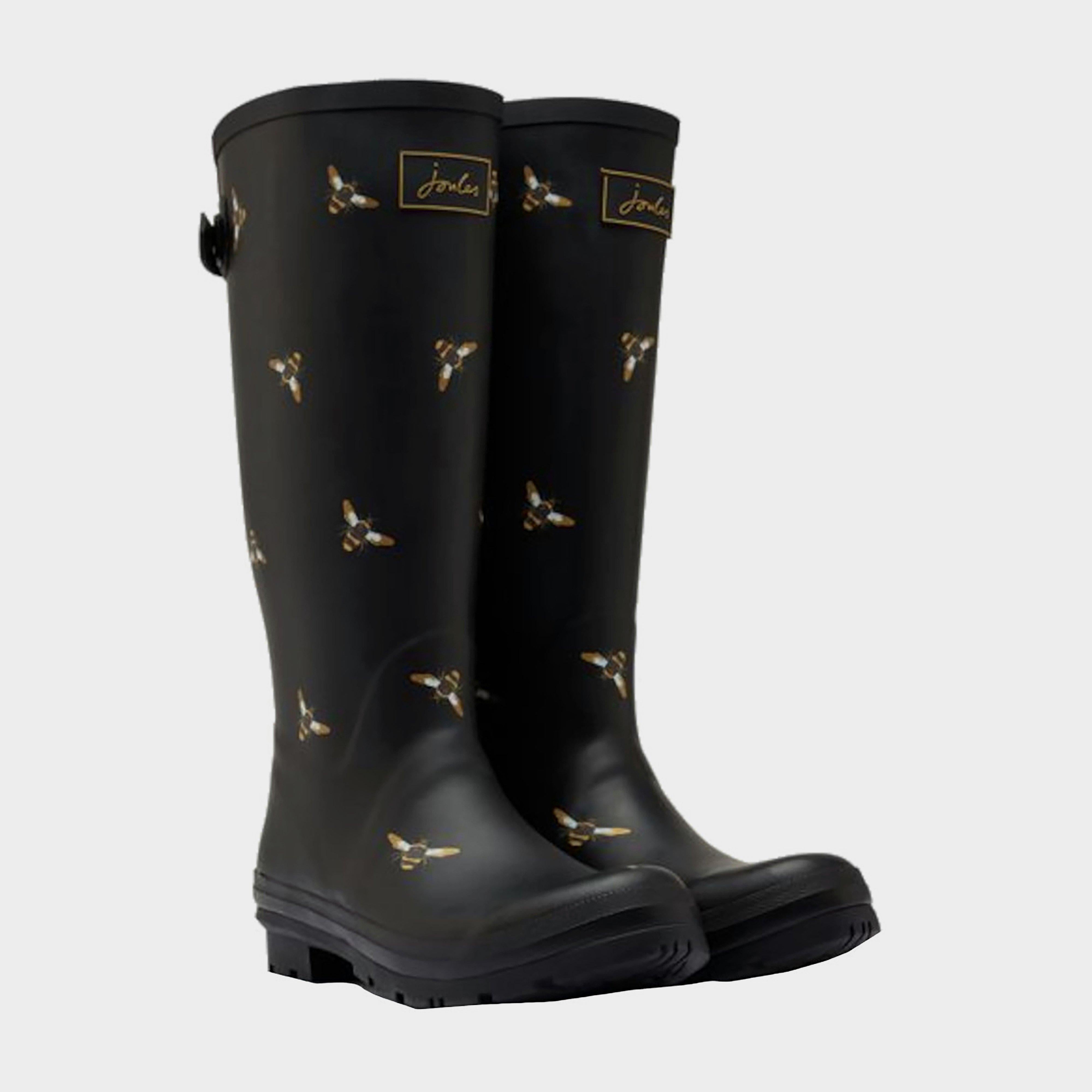 Womens Welly Print Black Metallic Bee