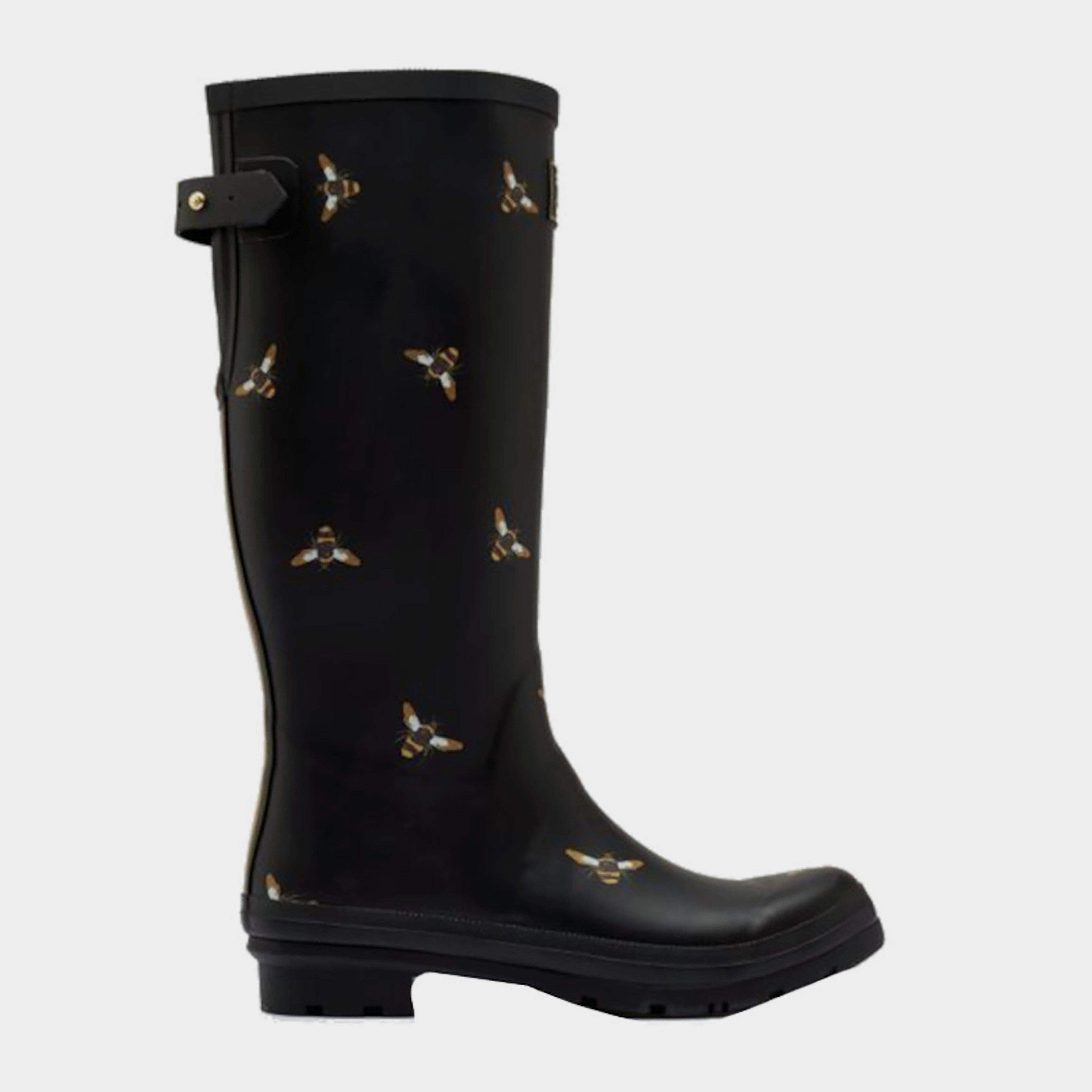 Womens Welly Print Black Metallic Bee