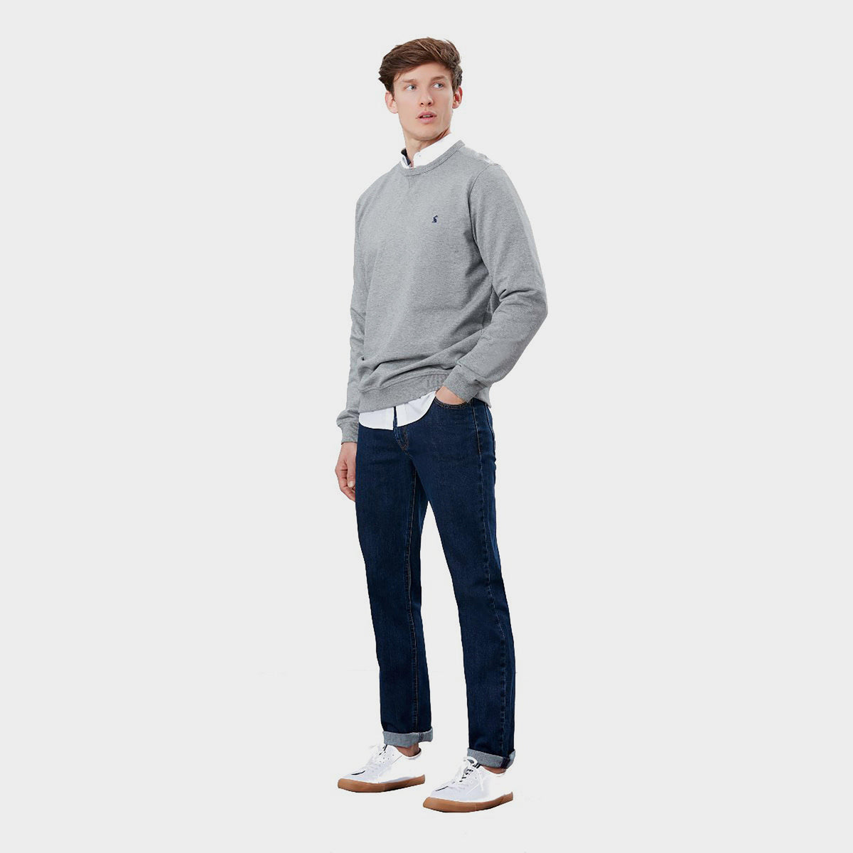 Men’s Monty Crew Neck Sweatshirt Grey Marl