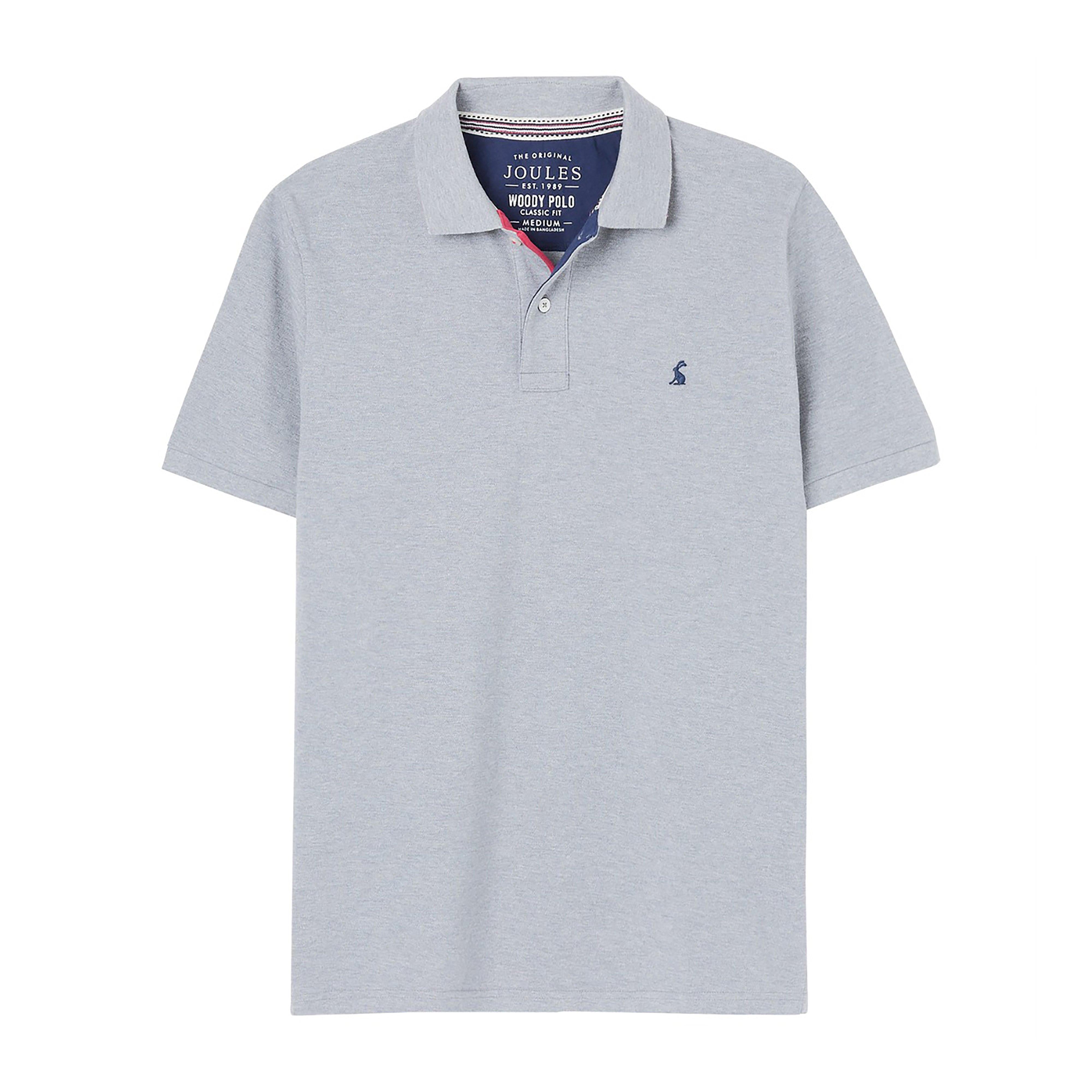 Mens Woody Polo Shirt Grey Marl