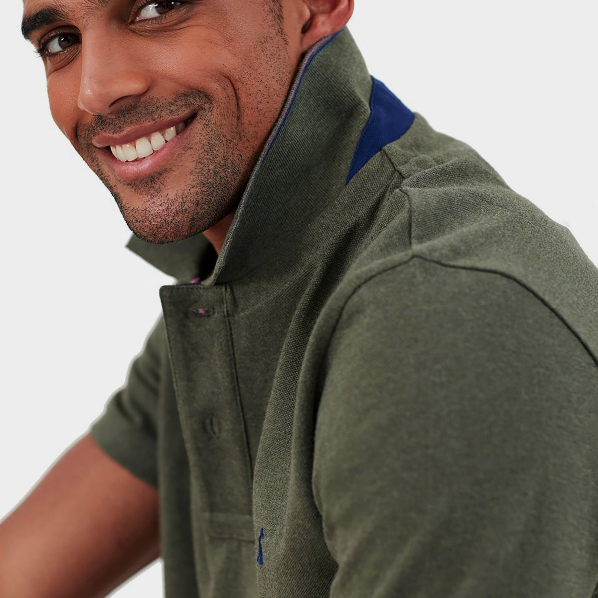 Mens Woody Polo Shirt Seaweed Marl