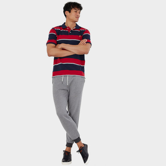 Men's Filbert Polo Navy Red Stripe