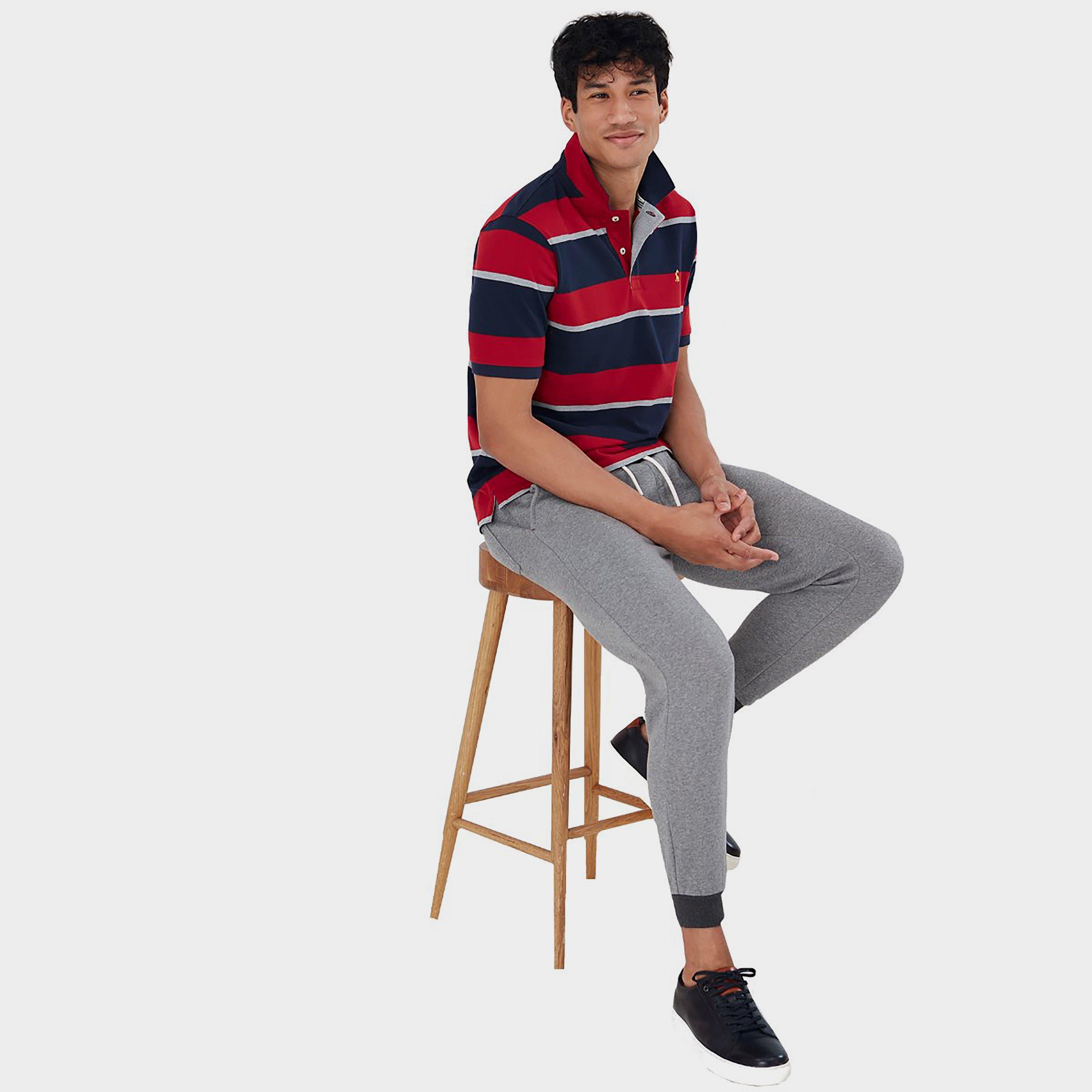 Men's Filbert Polo Navy Red Stripe