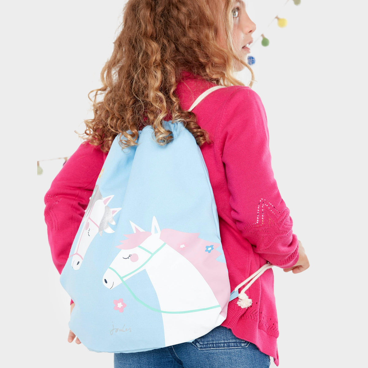 Kids Active Drawstring Bag Horse & Flowers