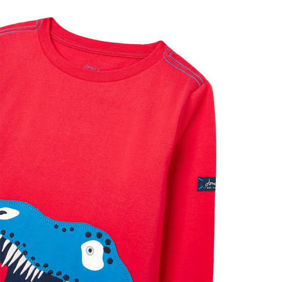 Childs Jack Long Sleeve Top Red Dino