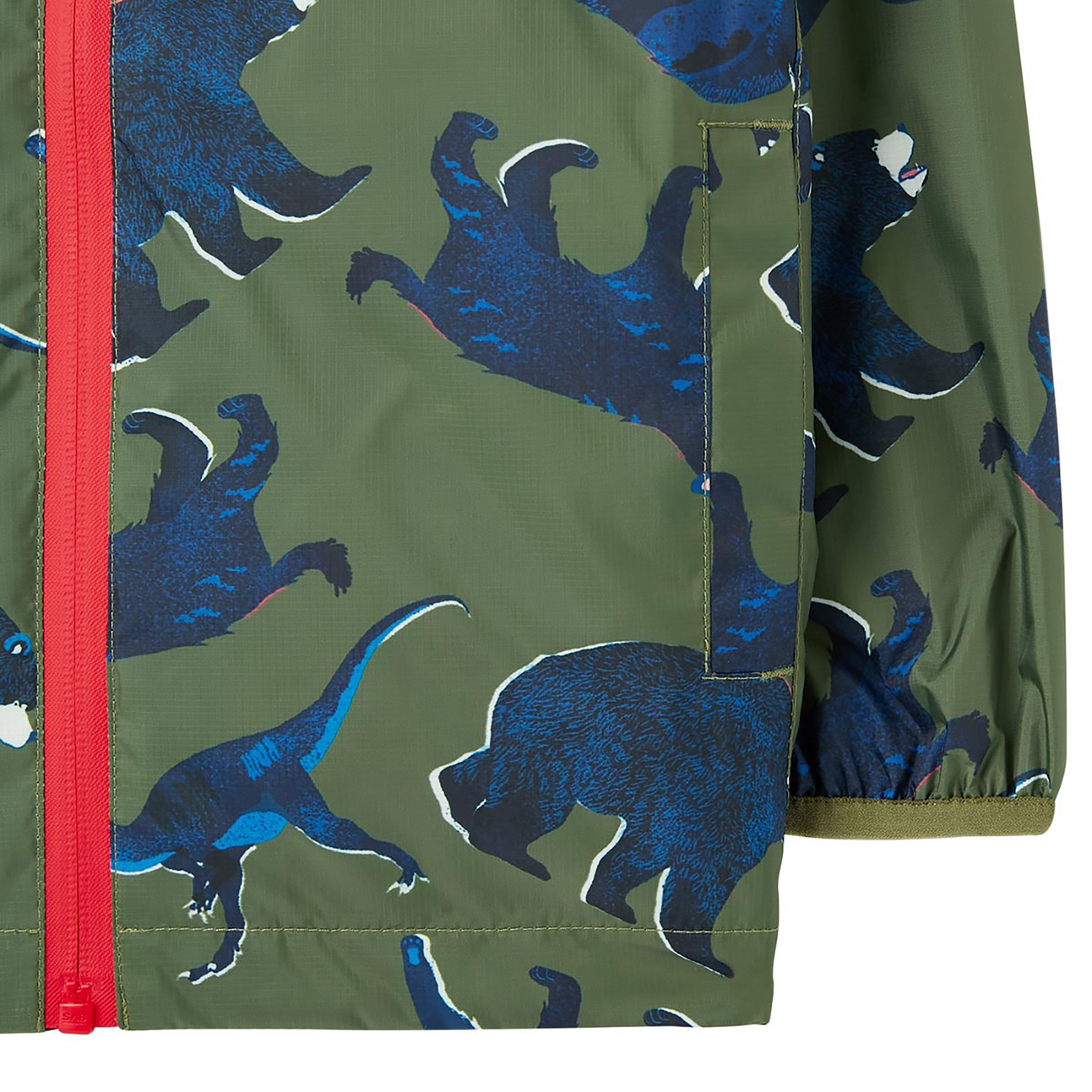 Joules Kids Bayfield Waterproof Jacket Green Beasts