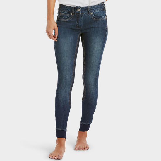 Womens Halo Denim Full Seat Breeches Marine