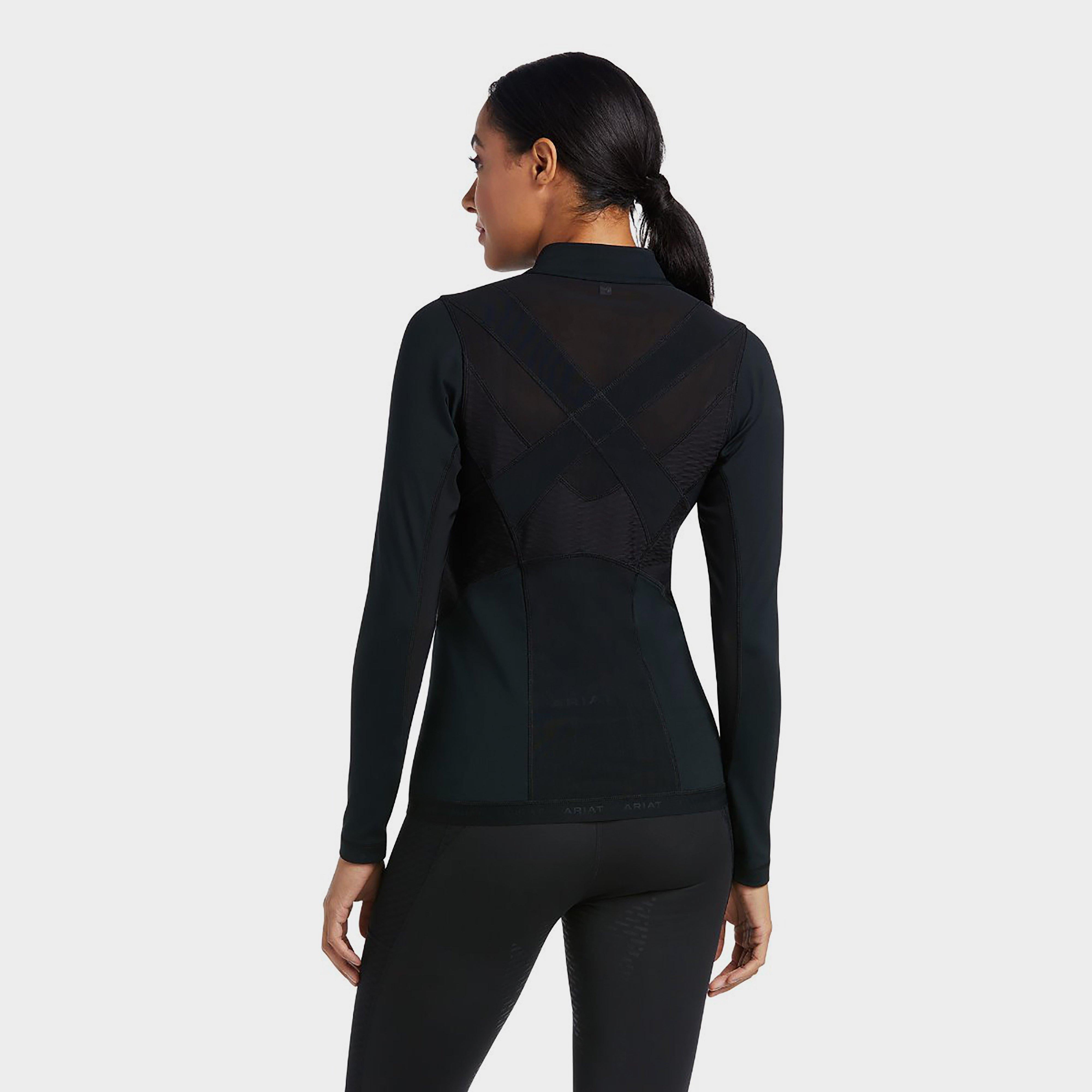 Womens Ascent 1/4 Zip Base Layer Black