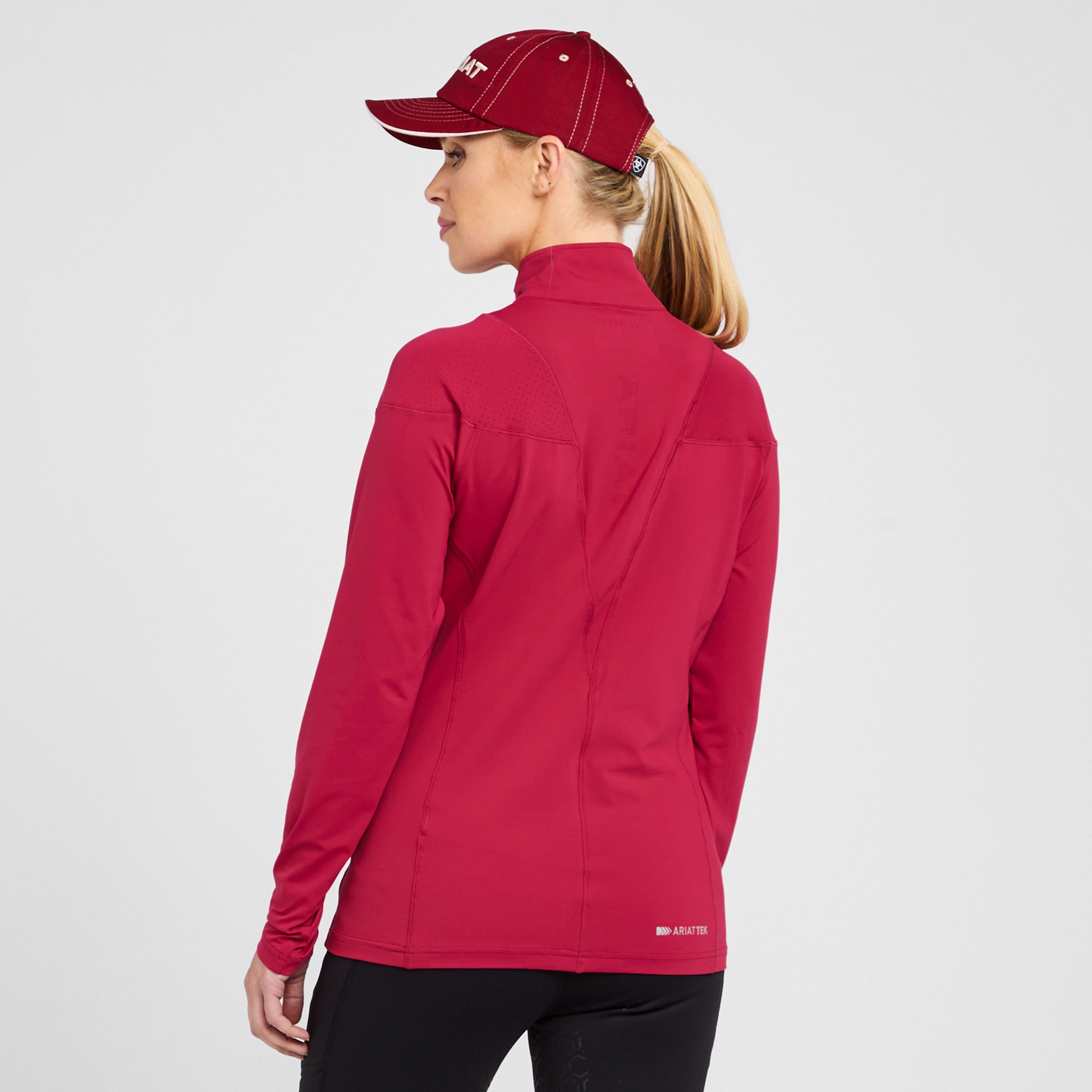 Womens Auburn 1/4 Zip Baselayer Red Bud