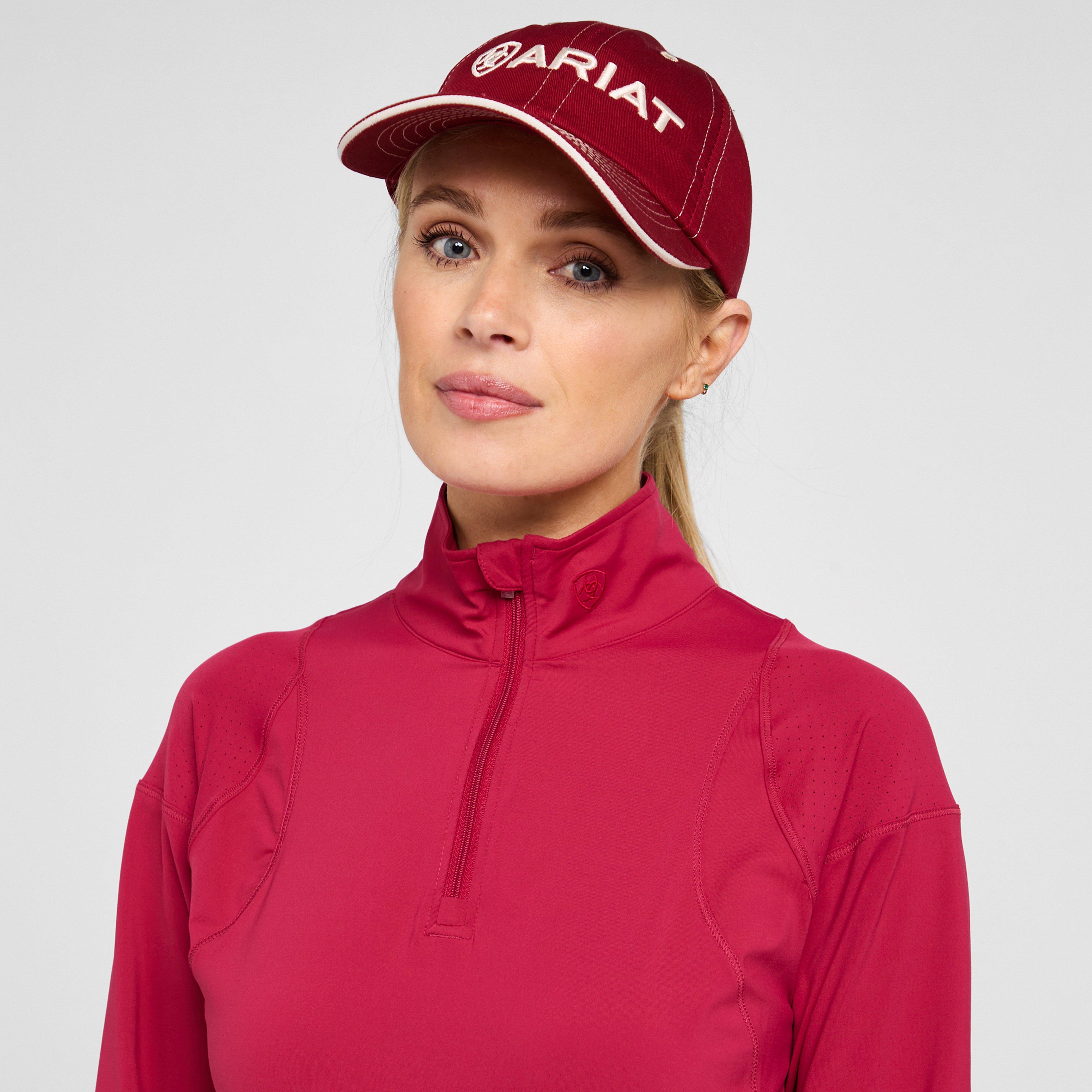 Womens Auburn 1/4 Zip Baselayer Red Bud