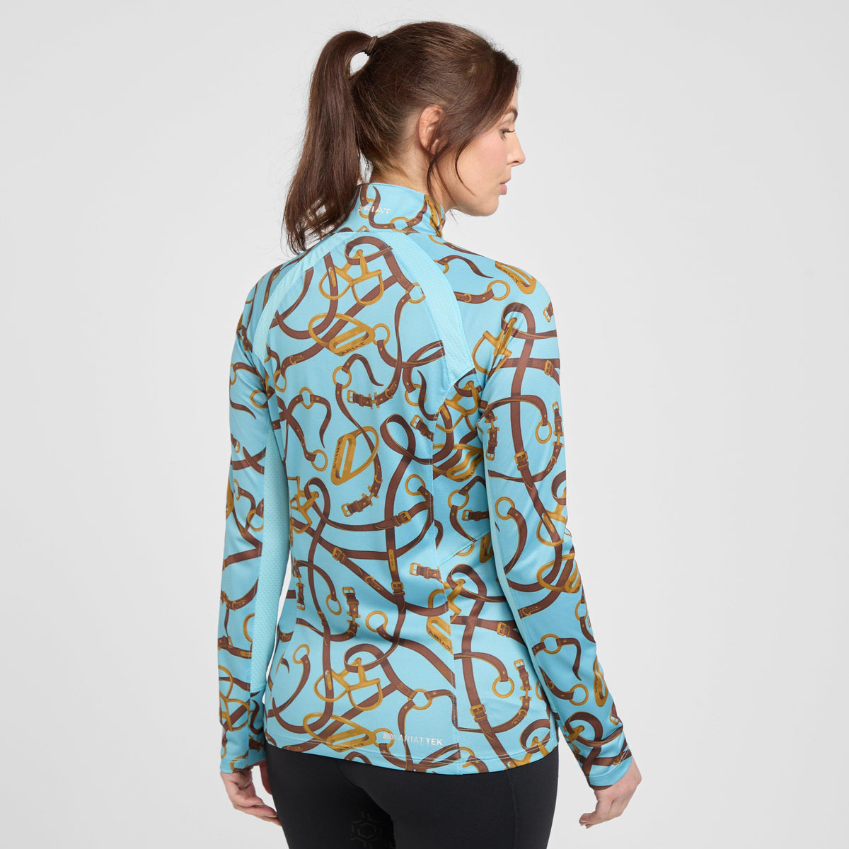 Womens Sunstopper 2.0 1/4 Zip Baselayer Milky Blue Bridle