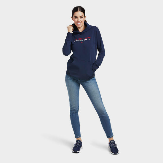 Womens Logo 2.0 Hoodie Navy