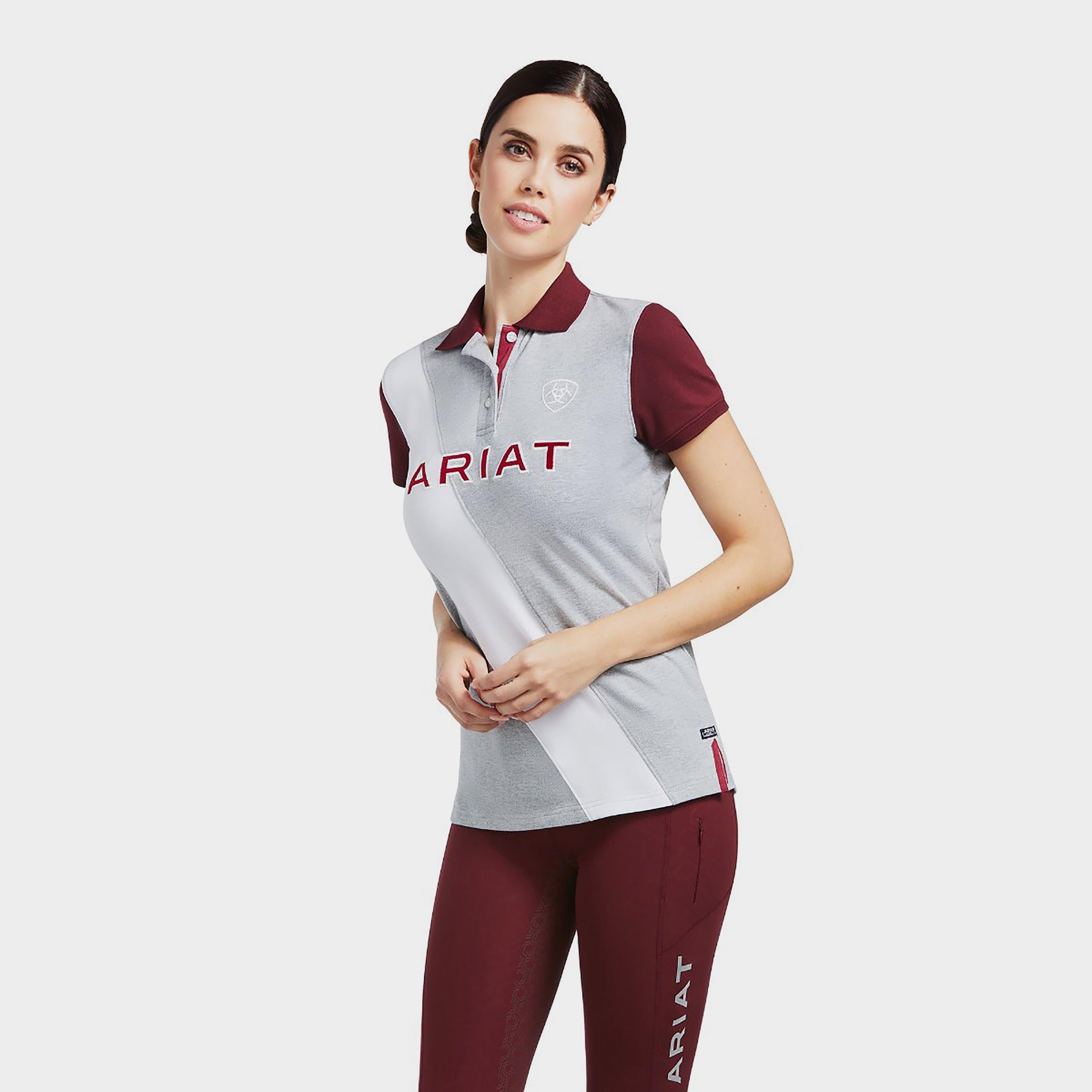 Womens Taryn Short Sleeved Polo Shirt Heather Grey Zinfandel