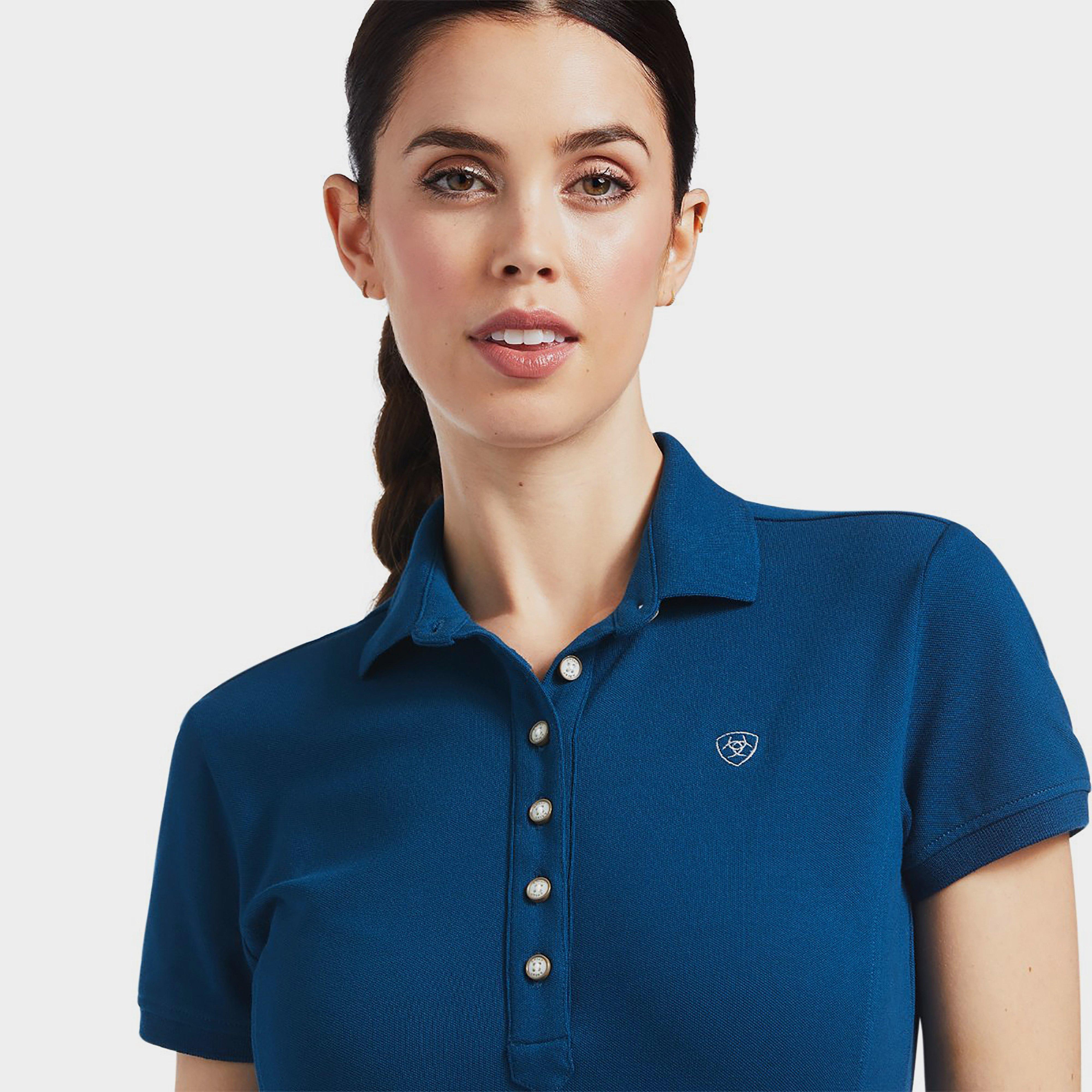 Womens Prix 2.0 Short Sleeved Polo Shirt Blue Opal