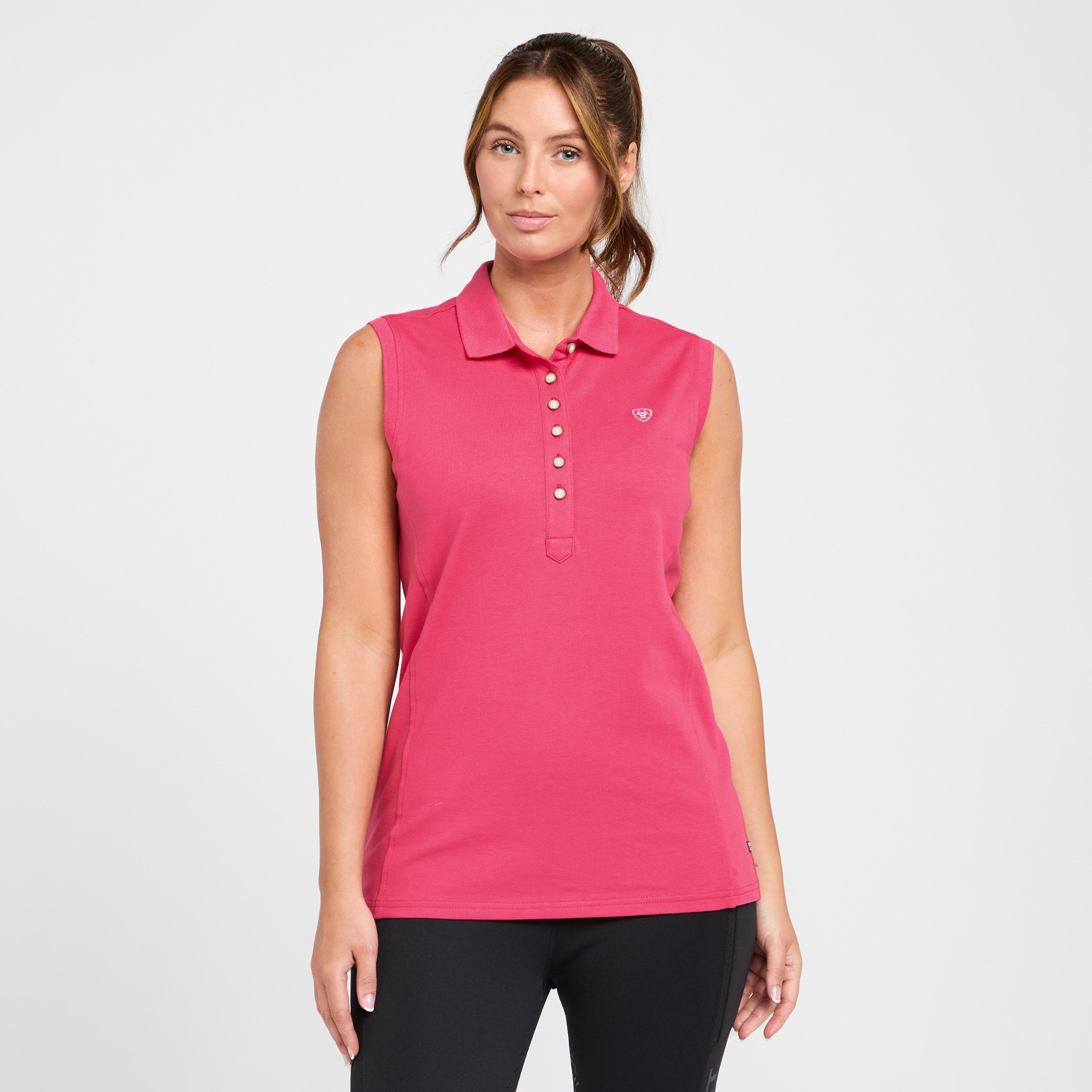 Womens Prix 2.0 Sleeveless Polo Shirt Party Punch