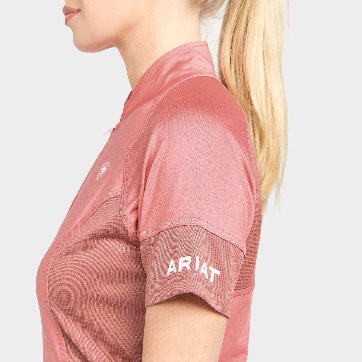 Womens Cambria Jersey 1/4 Zip Baselayer Peach Blossom/Antique Rubia