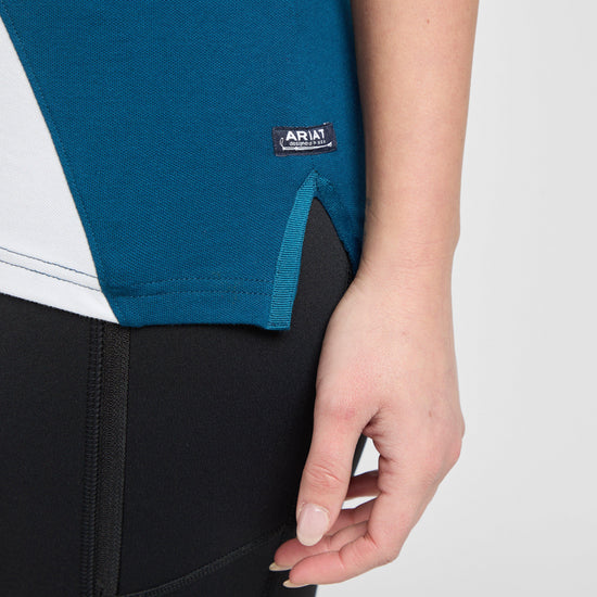 Womens Taryn Sleeveless Polo Shirt Blue Opal