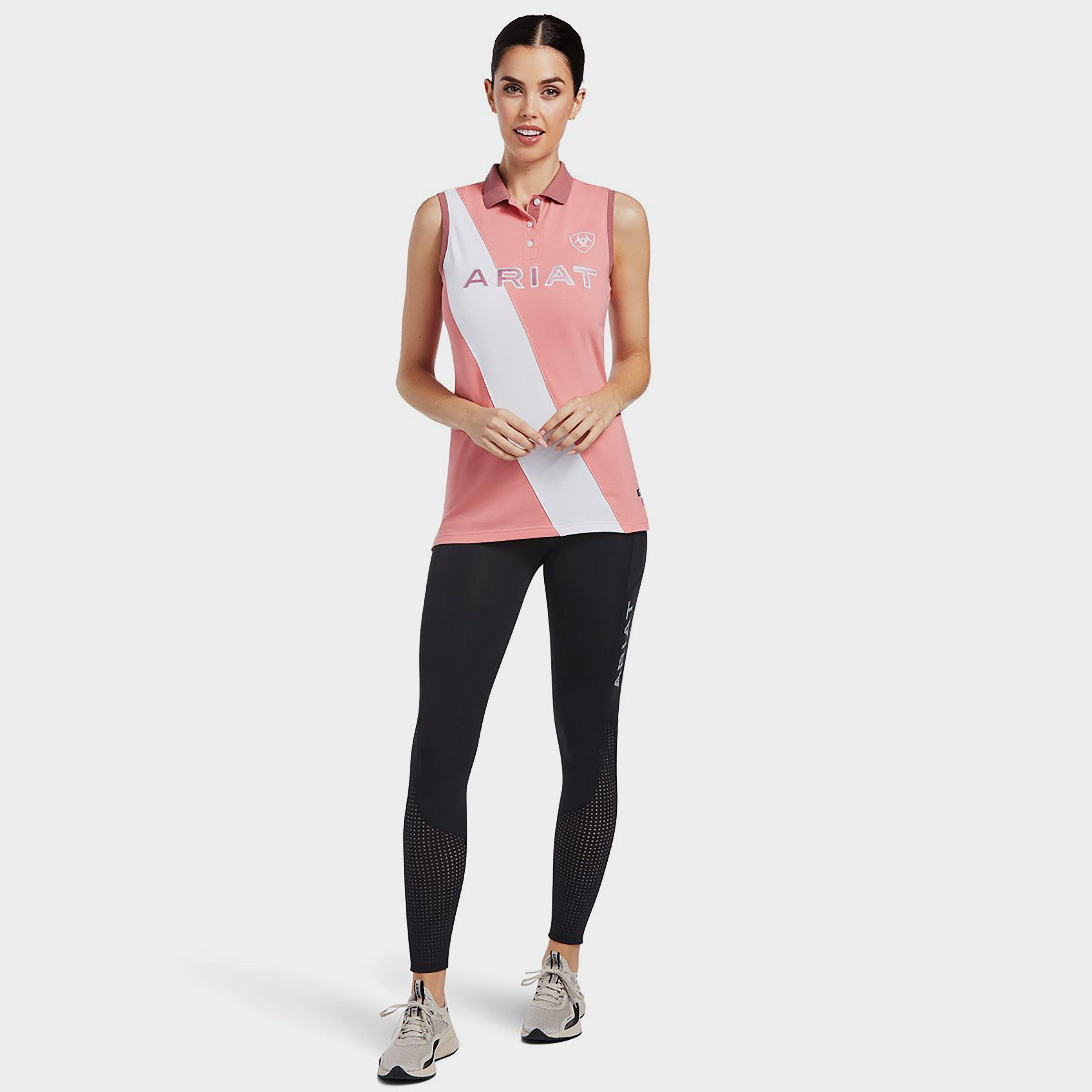 Womens Taryn Sleeveless Polo Shirt Peach Blossom