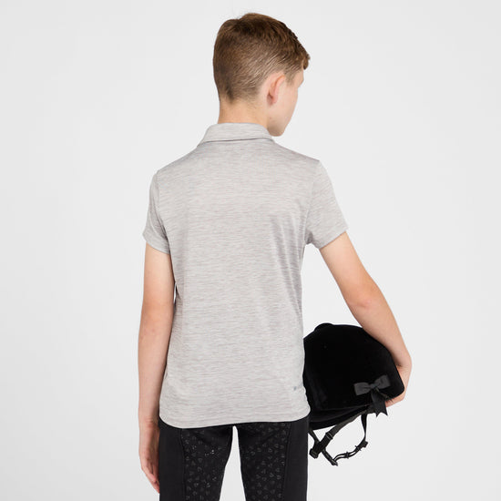 Childs Laguna Short Sleeved Polo Shirt Heather Grey