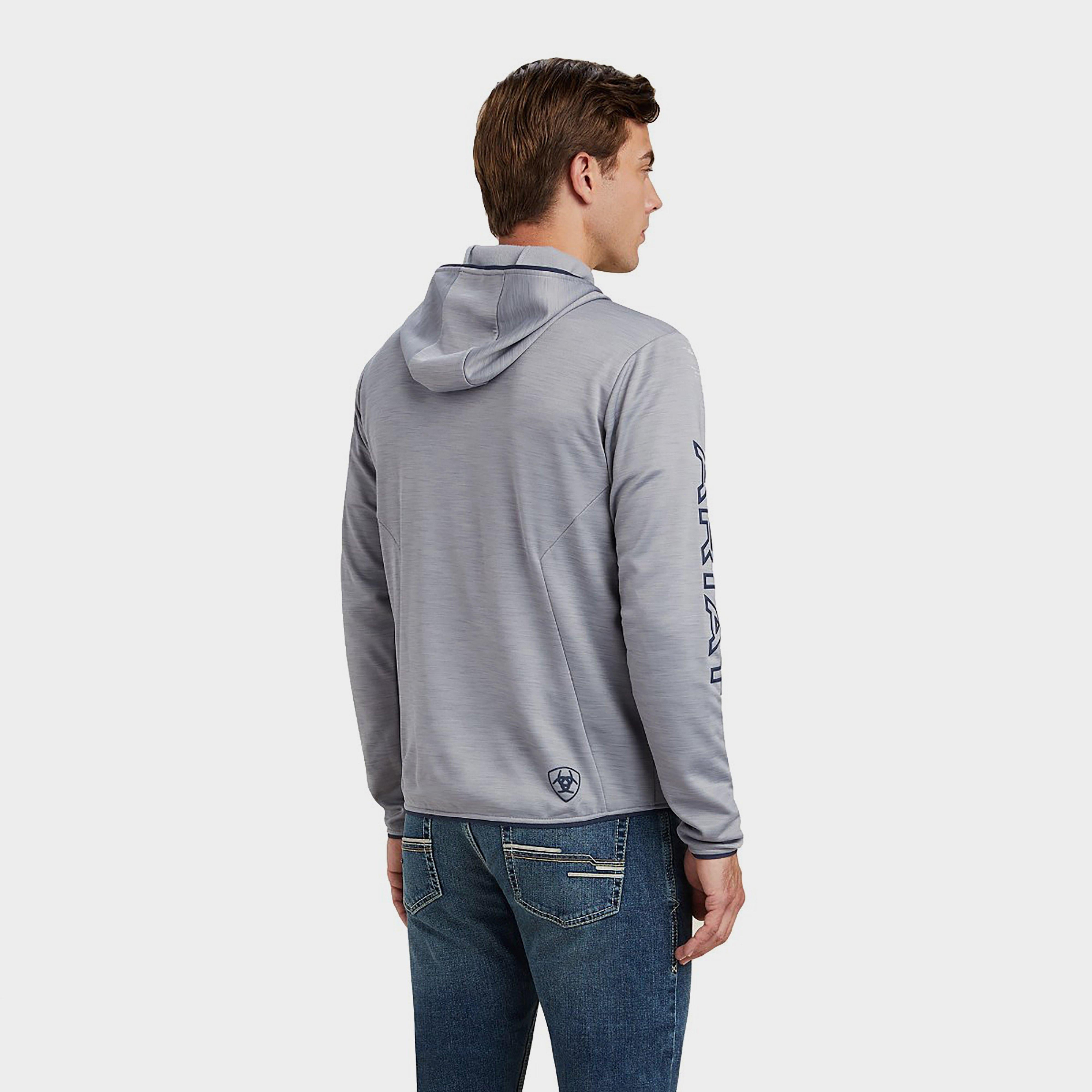 Mens Byron Zip Hoodie Heather Grey