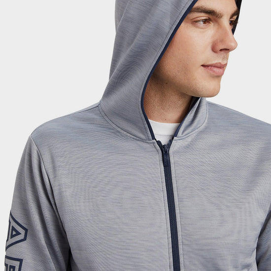 Mens Byron Zip Hoodie Heather Grey