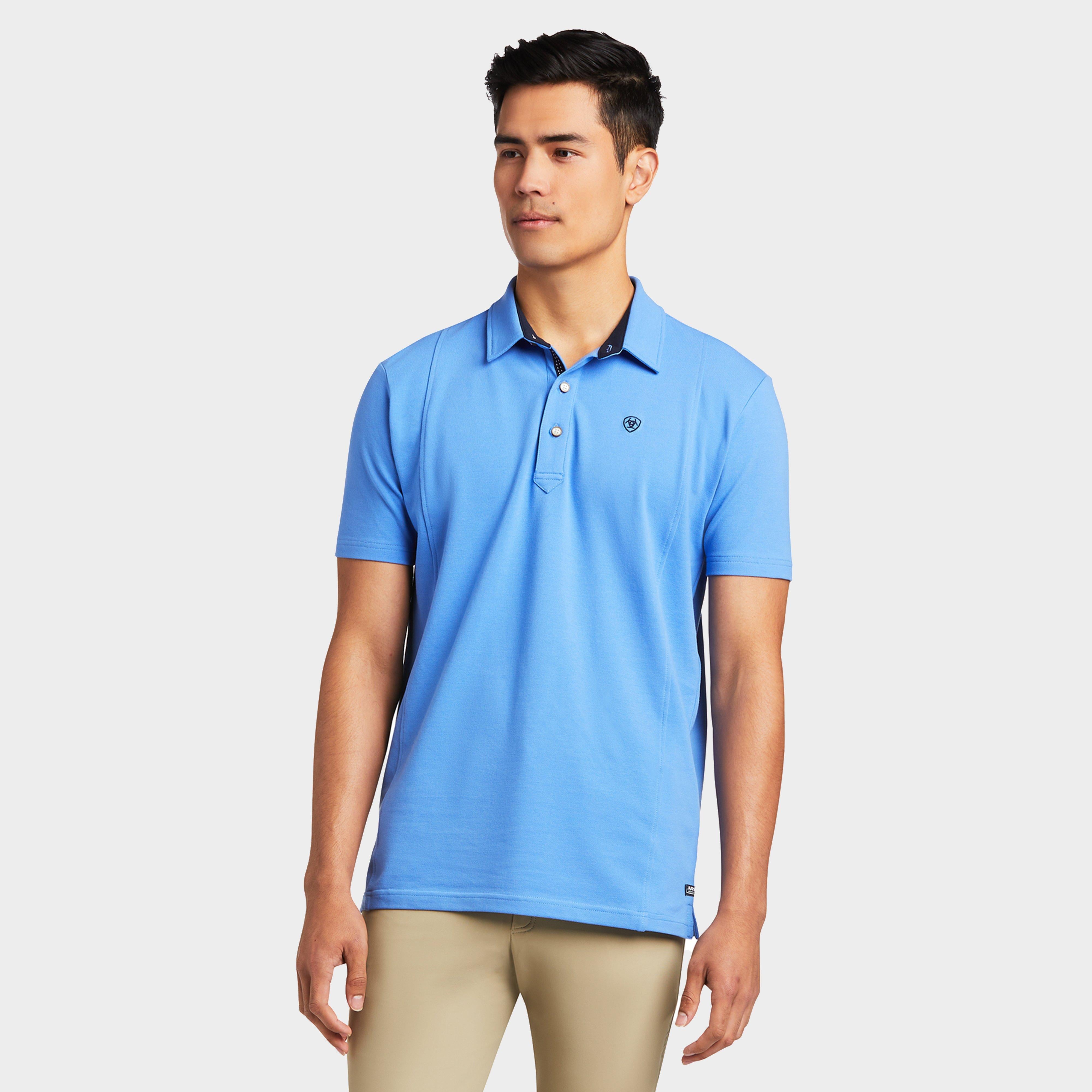 Mens Medal Short Sleeved Polo Reykjavik Blue