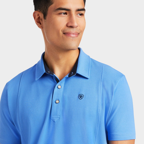 Mens Medal Short Sleeved Polo Reykjavik Blue