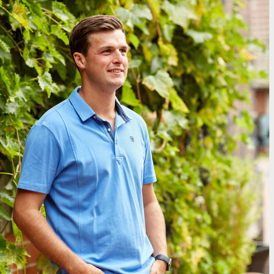Mens Medal Short Sleeved Polo Reykjavik Blue