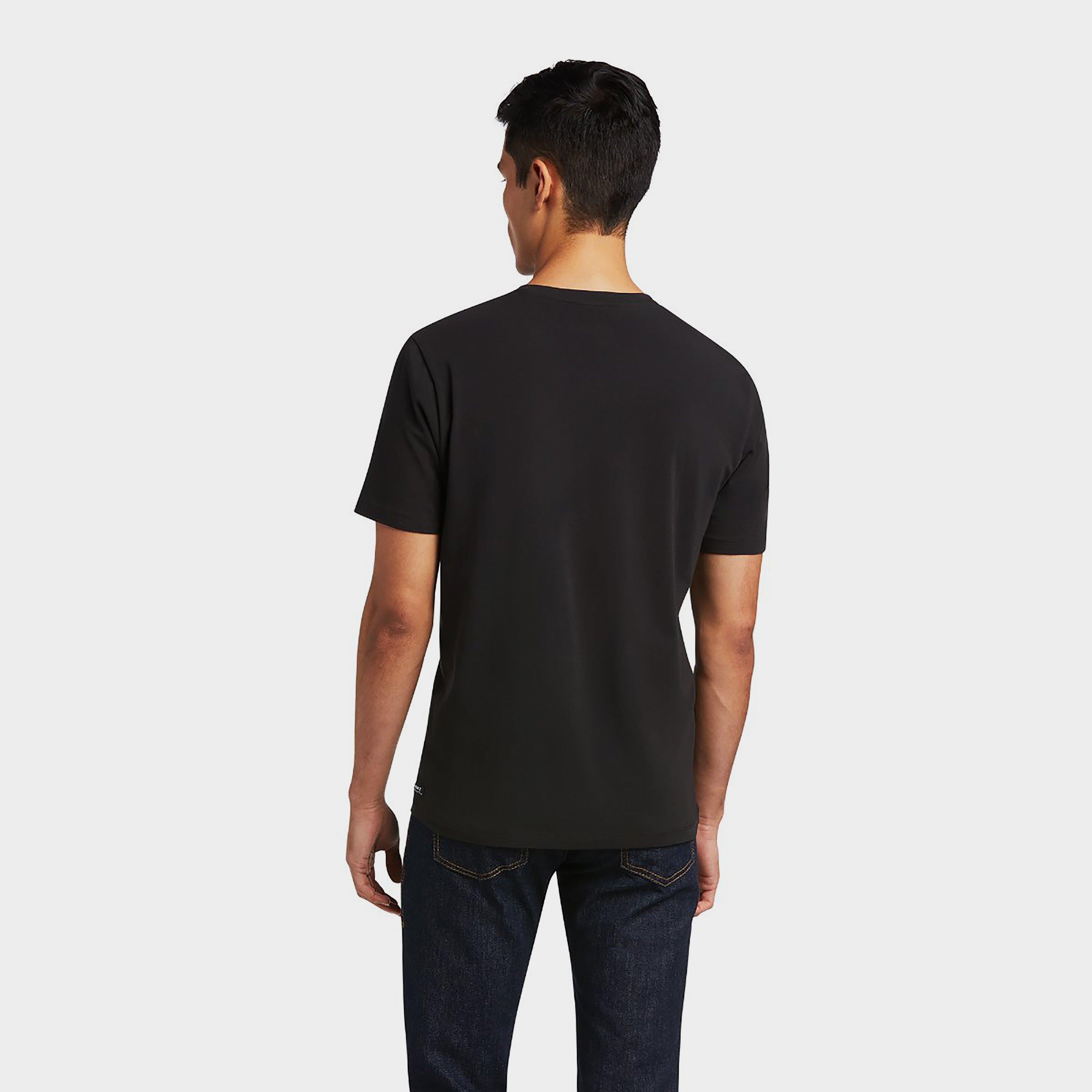 Mens Vertical Logo Short Sleeved Top Black