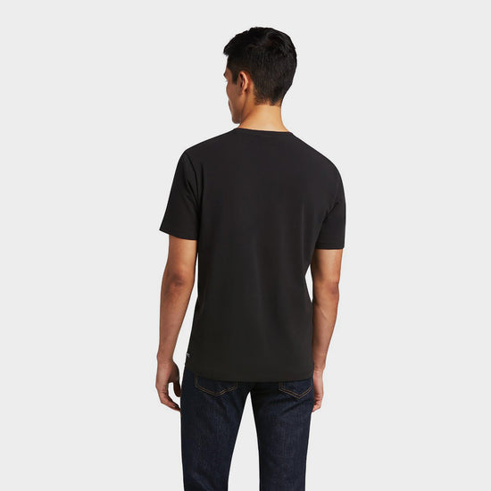 Mens Vertical Logo Short Sleeved Top Black