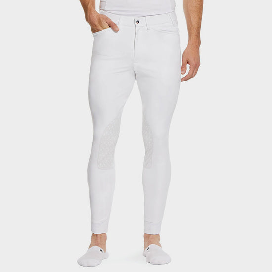 Mens Tri Factor Grip Knee Patch Breech White