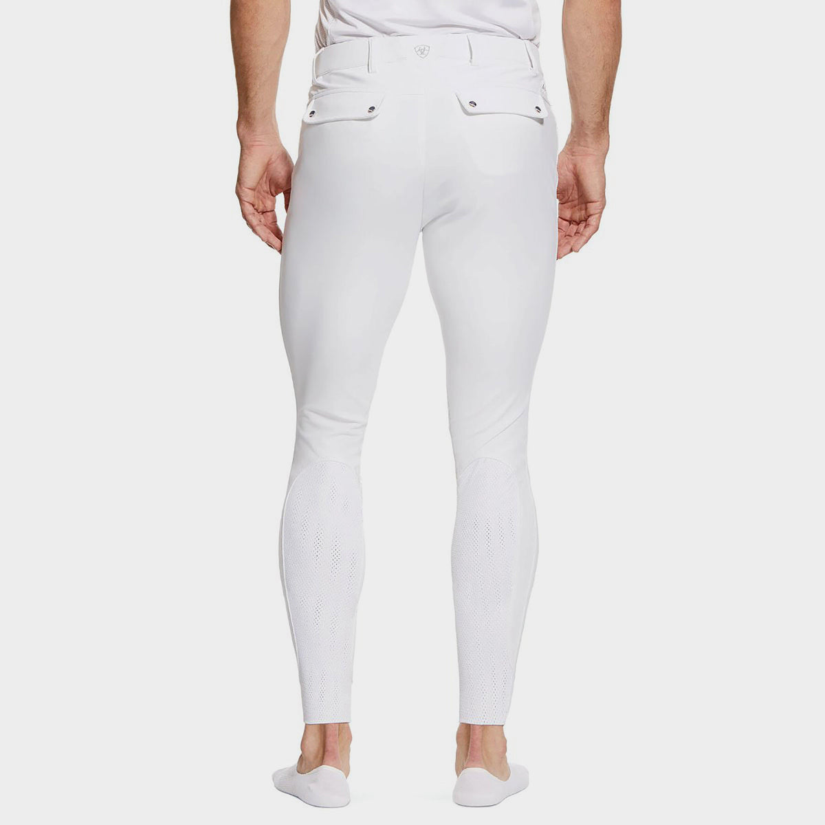 Mens Tri Factor Grip Knee Patch Breech White