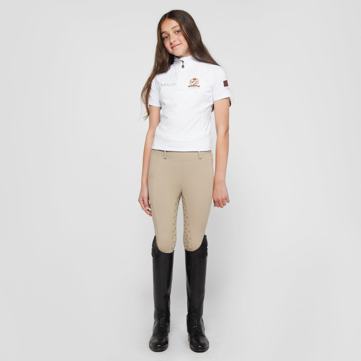 Childs Team Short Sleeve Base Layer White