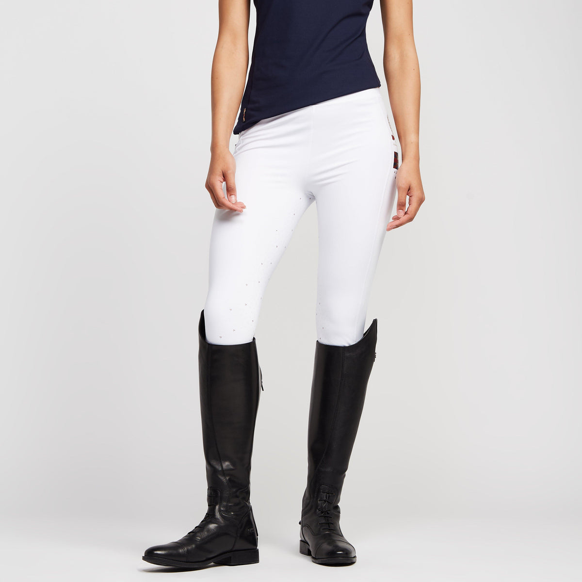 Womens Team Riding Tights White